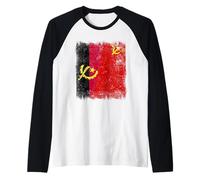 Angola Soviet Union Flag Angolan CCCP Heritage Raglan Baseball Tee