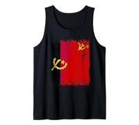 Angola Soviet Union Flag Angolan CCCP Heritage Tank Top