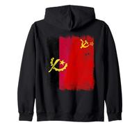 Angola Soviet Union Flag Angolan CCCP Heritage Zip Hoodie