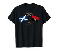 Angolan Heritage Angola Scotland Flag Angolan Flag Value Graphic T-Shirt, Men, Black, S
