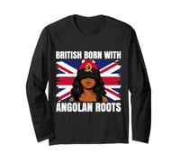 Angolan Roots British Born Girl Pride Angola Heritage Long Sleeve T-Shirt