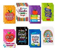 ANGOLIO 16Pcs Teacher Notebooks Personalized Inspirational Notepads Appreciation Gift for Teacher Colorful Notebooks Art Party Favors Supplies School Classroom Office Gift Bulk Prizes Gifts for Kids