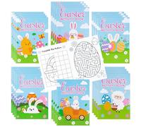 ANGOLIO 24PCS Easter Coloring Book for Kids Party Favor Set, DIY Art Drawing Activity Books Bulk Spring Fun Egg Basket Bunny Sheep for Easter Holiday Supplies School Classroom Rewards Goodie Bag