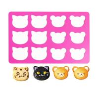 ANGOOD 3D Silicone Lace Mold for Cake Decorating, Resin Crafts, Fondant, Clay, Polymer Clay, Soap, Chocolate, Flexible Impression Mat, Arts and Crafts Supplies (B_ Bear Cat)