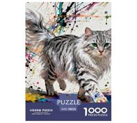 Angora Cat 1000-Piece Jigsaw Puzzle For Adults Educational Games Fun, Challenging & Brainteasing Games Gifts for Men And Women Decoration Puzzle 38x26cm/1000pcs