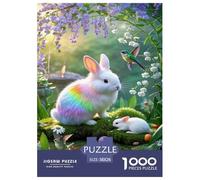 Angora Rabbit Jigsaw Puzzles for Adults The Impossible Challenge 1000 Piece Difficult Hard Jigsaw Puzzles for Man And Woman with Letters on Back 38x26cm/1000pcs