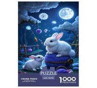 Angora Rabbit Jigsaws for Adults Challenging Puzzle Games The Impossible Challenge 1000 Piece Difficult Hard Jigsaw Puzzles for Man And Woman with Letters on Back 70x50cm/1000pcs