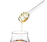 Angoter 1PCS Honey Spoon 6inch Glass Honey Dipper Stick for Honey Jar Container Glass Honey Syrup Dispenser Server Kitchen Accessories