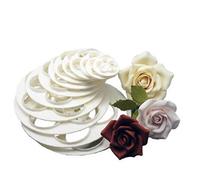 Angoter 6PCS Fondant Cake Sugar Craft Rose Flower Decorating Cookie Mold Gum Paste Cutter Tool