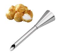 Angoter Cream Icing Piping Nozzle Tip 1PCS Stainless Steel Cupcake Puffs Injection Russian Syringe Puff Nozzle Tip Pastry Tool