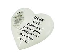 AngraveMemorials Special Dad Graveside Memorial Rose Heart Grave Plaque Ornament Decoration