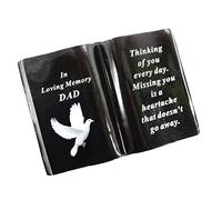 Angraves Dad Dove Bird Peace Black Graveside Book Memorial Ornament