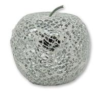 Angraves Mosaic Glass Silver Apple Home Decorative Fruit Bowl Display Piece Gift