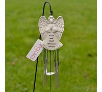 Mum & Dad Guardian Angel Miss You Always Graveside Memorial Wind Chime Plaque