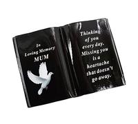 Angraves Mum Dove Bird Peace Black Graveside Book Memorial Ornament