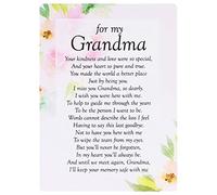 Angraves My Grandma Memory Memorial Remembrance Verse Plastic Coated Grave Graveside Card Floral