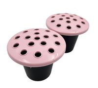 Angraves Pink Set of 2 Memorial Grave Vases Fresh and Artificial Flowers Plastic Pot Insert Liner Floral Holders Containers For Cemetery Headstone Recess (13 x 11cm)