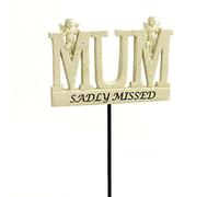 Angraves Sadly Missed Mum Angel Memorial Tribute Stick Graveside Plaque