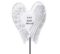 Angraves Sadly Missed Nan Angel Wings Memorial Tribute Stick Graveside Plaque