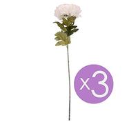 Angraves Set of 3 Cream Chrysanthemum Artificial Silk Flower Stems