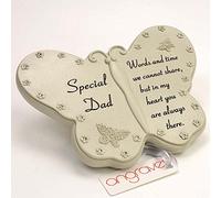 Angraves Special Dad Diamante Butterfly Graveside Grave Memorial Plaque Ornament