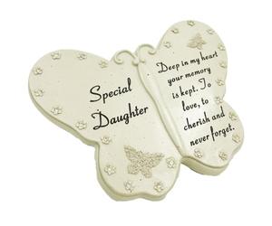 Angraves Special Daughter Diamante Butterfly Graveside Grave Memorial Plaque Ornament