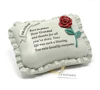 Angraves Special Grandad With Rose Pillow Graveside Ornament Memorial Plaque