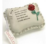 Angraves Special Mum With Rose Pillow Graveside Ornament Memorial Plaque