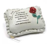 Angraves Special Nan With Rose Pillow Graveside Ornament Memorial Plaque
