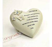 Angraves Special Nephew Butterfly Gem Heart Graveside Memorial Ornament Plaque