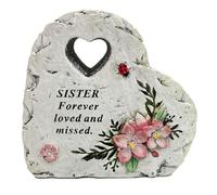 Angraves Special Sister Graveside Memorial Love Heart Flower Ladybird Grave Plaque Ornament Decoration