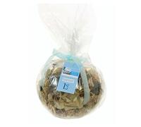 Angraves White Linen Scented Pot Pourri Glass Fish Bowl Vase Gift Wrapped Set (20cm)