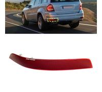ANGRONG Auto Rear Bumper Reflector Light Lens Red Left Side Compatible with Mercedes-Benz GL Class X164 2006-2012 A1648200974