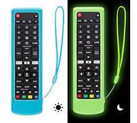 Angrox 2 Pack Silicone Protective Case for LG Smart TV Remote (Glow in The Dark, Luminous Green + Blue)