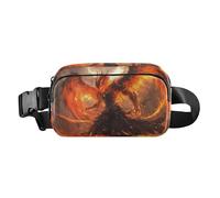 Angry Animal Fire Phoenix Fashion Waist Bag Crossbody Bag for Men Women Multifunction with Adjustable Strap for Cycling Hiking Gym bolsas de cintura para mujer,angry animal fire phoenix,Modern, angry