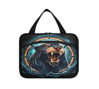 Angry Animal Sea Lion Hanging Travel Toiletry Cosmetic Makeup Bag Large Capacity Foldable Storage Wash Bags for Women Girls Bathroom