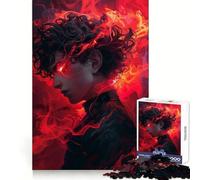 Angry Anime Boy 1000-piece Jigsaw Puzzles Logical Skill Mindful Leisure Precise Join Thoughtful Gift (38x26cm)