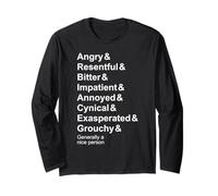 Angry Antisociable Personal Traits But A Nice Person Long Sleeve T-Shirt