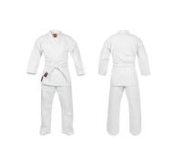 Angry Ape Deshi Kids Karate Suit 8oz 100% Cotton Gi White with FREE White Belt (140cm)