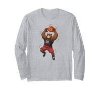 Angry Bear Basketball Player Muscle Beast Long Sleeve T-Shirt