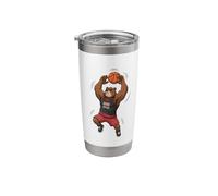 Angry Bear Basketball Player Muscle Beast Stainless Steel Insulated Tumbler