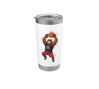 Angry Bear Basketball Player Muscle Beast Stainless Steel Insulated Tumbler