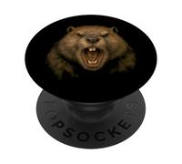 Angry Beaver - Vintage Funny Rodent Lover PopSockets Adhesive PopGrip