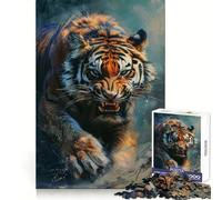 Angry Bengal Tiger 1000 Piece Jigsaw Puzzle for Adults Logical Think Soft Distraction Seamless Lock Festive Present (38x52cm)