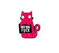 Angry Big Eyed Cat Brooch Enamel Pin Cartoon Cute Red Cat Brooch Pins Animal Metal Badge Cat Lapel Pin Fashion Pin for Women Children Clothing Backpacks Decor Gift