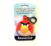 Angry Birds Plush Red Bird Backpack Clip - Fully Licensed, 6.5cm Plush Charm with 11cm Hanging Length