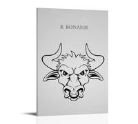Angry Bison Abstract Art Poster Poster Vintage Art, Wall Canvas, Decoration Aesthetic, Living Room, Kids Room Dormitory, Cafe, Bathroom, Suitable for Bedroom, Gym, Cool Classic 12x18inch(30x45cm) Fram