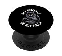 Angry Black Cat Not Friendly Do Not Touch PopSockets Adhesive PopGrip