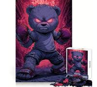 Angry Boxing Bear Jigsaw 1000 Pieces for Teenagers Cognitive Boost Slow Leisure Tight Lock Thoughtful Xmas (38x26cm)