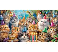 Angry-Bunny-Mascot-Logo 1000-Piece Jigsaw Puzzle Old Kids Birthday Presents Classic Educational Games 38x26cm/1000pcs